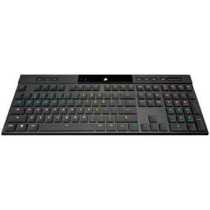 CORSAIR K100 RGB AIR Wireless Ultra-Thin Mechanical, Backlit RGB LED, CHERRY ULP Tactile, Black
