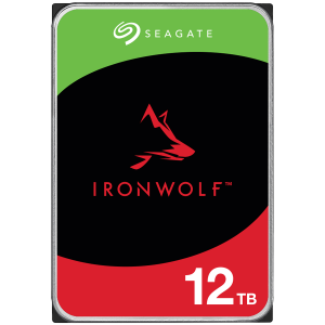 SEAGATE NAS HDD 12TB IronWolf 7200rpm 6Gb/s SATA 256MB cache 3.5inch 24x7 CMR for NAS and RAID Rackmount Systeme BLK