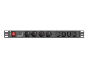 Филтър Lanberg power distribution unit (PDU) 19"1U 10A 8 SOCKETS 2M, black