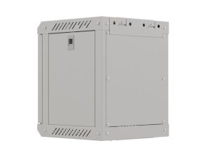 Комуникационен шкаф Lanberg rack cabinet 10" wall-mount 6U/300x300 (flat pack) with glass door grey