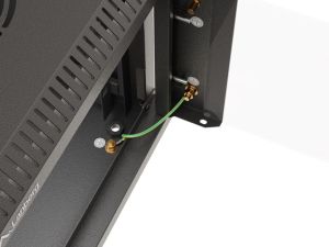 Комуникационен шкаф Lanberg rack cabinet 10" wall-mount 9U/300x300 (flat pack) with glass door black