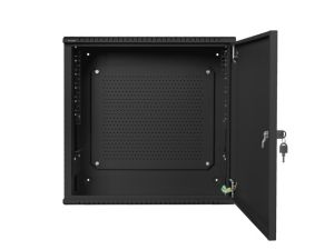 Комуникационен шкаф Lanberg rack cabinet 19" wall-mount 6U+3u/540x200 low-profile black (assembled)