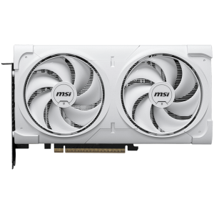 MSI Video Card NVIDIA GeForce RTX 5060 Ti 16G VENTUS 2X OC WHITE PLUS, 16GB GDDR7, 128-bit, 2602 MHz Boost, 4608 CUDA Cores, PCIe 5.0 (x8), 3x DP 2.1b, HDMI 2.1b, RAY TRACING, Dual Fan, 180W TDP, 8-pin PCIe Power, G-SYNC, 2-Slot, 3Y
