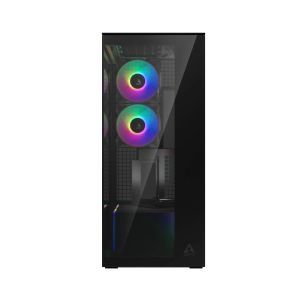 Arctic кутия Case E-ATX - Xtender VG (Mirror Black) - PCIe Gen 4 riser included, 5 A-RGB Fans included