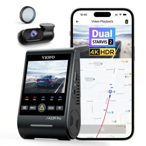 VIOFO Dash Cam A229 Pro 2 Channel - 4K, HDR, Dual Sony STARVIS 2, GPS, Bluetooth