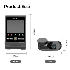 VIOFO Dash Cam A229 Pro 2 Channel - 4K, HDR, Dual Sony STARVIS 2, GPS, Bluetooth