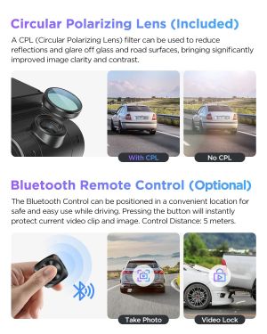 VIOFO Dash Cam A229 Pro 2 Channel - 4K, HDR, Dual Sony STARVIS 2, GPS, Bluetooth