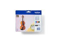 BROTHER LC-127XL ink cartridge black and tri-color high capacity 1-pack blister without alarm