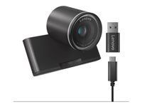 LENOVO 4K Pro Webcam 4K Adjustable FOV90/78/65 Directional Microphone AutoFocus HDR AI Framing/Face USB-C/A 1.5m Detachable Cable