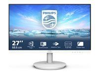 Monitor Philips 271V8AW, 27" IPS WLED, 1920x1080@75Hz, 4ms GtG, 250cd m/2, 1000:1, Mega Infinity DCR, Adaptive Sync, FlickerFree, Low Blue Mode, 2Wx2, Tilt, D-SUB, HDMI, White