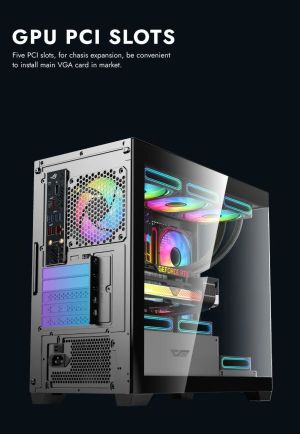 Darkflash кутия Case mATX - DS900M Black - 6 x 120 mm Infinity Mirror A-RGB