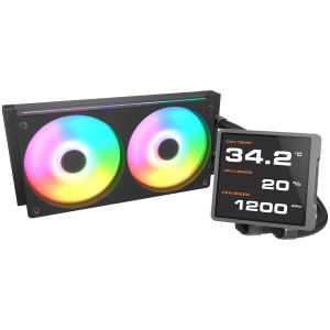 COUGAR Poseidon Vistek Pro ARGB 240 AiO Liquid Watercooling - Black