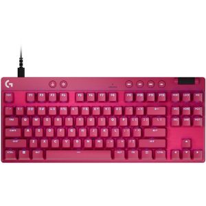 Геймърска механична клавиатура Logitech G Pro X RAPID TKL, Magnetic Analog Switch, Magenta
