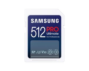 Memory card Samsung 512Gb PRO Ultimate SD Card Full-Size SDXC UHS-I , U3, V30, USB Adapter