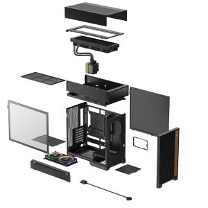 DeepCool Case ATX - CL6600 - Modular Split-Chamber, 360 mm AIO Pre-Installed, 2 ARGB fans