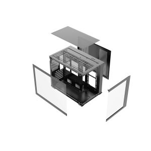 Darkflash кутия Case mATX - B275 PRO Black - 6 x 120 mm Infinity Mirror A-RGB