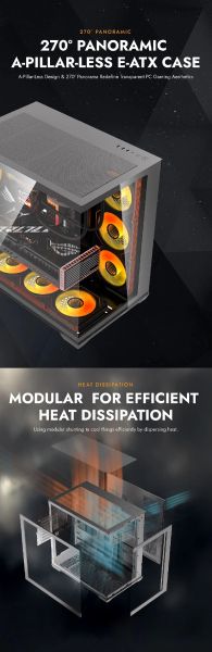 Darkflash Case EATX - C280 Black - 7 ARGB fans