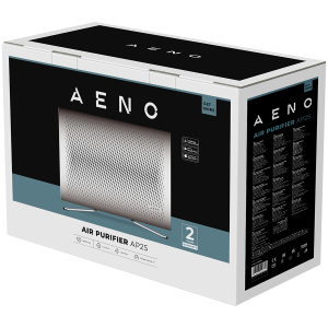AENO Air Purifier AP2S, Wi-Fi, UV lamp, ionization, Tvoc sensor, CADR 420 m³/h, 50 m2, carbon filter + Hepa H13, wall mounting