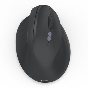 Hama “EWM-500R” Ergonomic Vertical Mouse, Radio, Optical, 7 Buttons, black