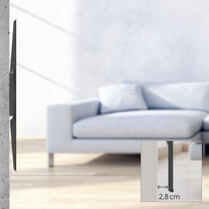 Hama TV Wall Bracket, Rigid, 305 cm (120") to 100 kg, Wall Spacing 2.8 cм