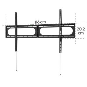 Hama TV Wall Bracket, Rigid, 305 cm (120") to 100 kg, Wall Spacing 2.8 cм