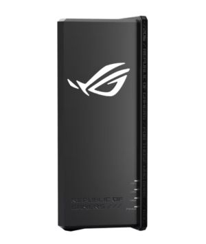 Рутер Asus Gaming Wireless Router ROG Strix GS-BE18000, Tri-Band, 320MHz bandwidth & 4096-QAM, Quad-Core 2.6GHz CPU, 256MB/2GB Flash/RAM, 8 x 2.5G port, AiProtection Pro, open NAT, VPN Fusion, 8 x SSIDs, IPTV, MU-MIMO, Beamforming, RGB, AiMesh