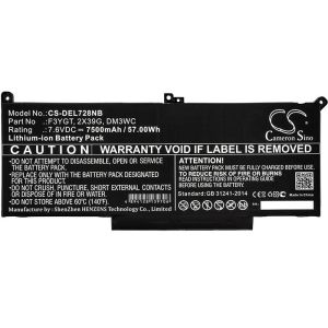 Батерия  за лаптоп DELL CTOL7480-D1506CN, Latitude 12 7000, Latitude 13 7380 LiIon 7.6V 7500mAh CAMERON SINO