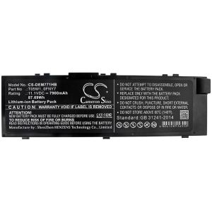 Батерия  за лаптоп DELL Precision 15 7000, Precision 7510, 7520  0FNY7 LiIon 11.1V 7900mAh CAMERON SINO