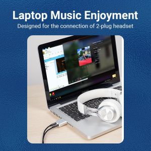 Vention външна звукова карта USB Sound card - Headphones, Mic, Silver - VAB-S13