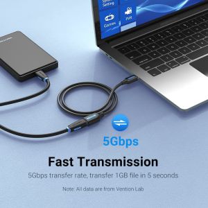 Vention USB 3.0  Extension AM / AF - 1.5M Black - CBHBG