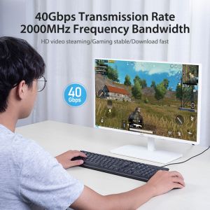 Vention LAN SFTP Cat.8 Patch Cable - 2M Black 40Gbps - IKABH