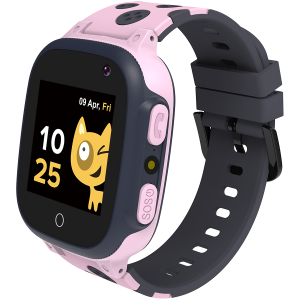 CANYON Sandy KW-34, Kids smartwatch, 1.44 inch colorful screen, GPS function, Nano SIM card, 32+32MB, GSM(850/900/1800/1900MHz), 400mAh battery, compatibility with iOS and android, Pink, host: 52.9*40.3*14.8mm, strap: 230*20mm, 42g