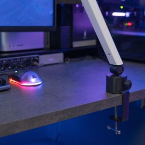 MOUNT ARM, Microphone Arm with Table Clamp - White