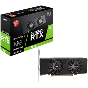 MSI Video Card Nvidia GeForce RTX 3050 LP E 6G OC, 2x HDMI, 1x DP, DUAL FAN, ATX