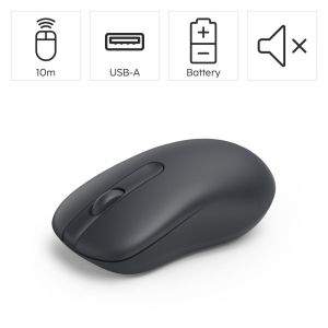 Hama “WM-100” Wireless Mouse, Cordless, Optical, 3 Buttons, W/O Click Noise, blk