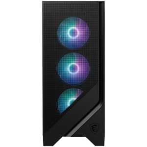MSI MAG FORGE 320R AIRFLOW, Mid-Tower, ATX/M-ATX/ITX, 2x USB 3.2, 1x Audio/Mic, LED Button, ARGB Hub, 4x 120mm ARGB Fans, Mesh Panel, Tempered Glass, Black