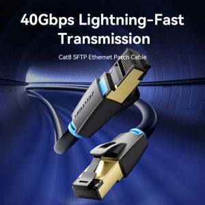 Vention LAN SFTP Cat.8 Patch Cable - 5.0M Black 40Gbps - IKABJ