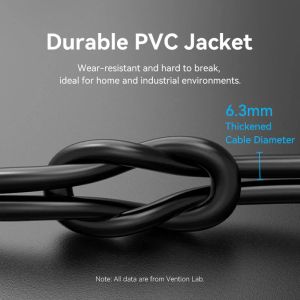 Vention LAN SFTP Cat.8 Patch Cable - 5.0M Black 40Gbps - IKABJ