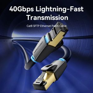 Vention LAN SFTP Cat.8 Patch Cable - 3.0M Black 40Gbps - IKABI
