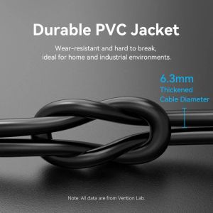 Vention LAN SFTP Cat.8 Patch Cable - 3.0M Black 40Gbps - IKABI