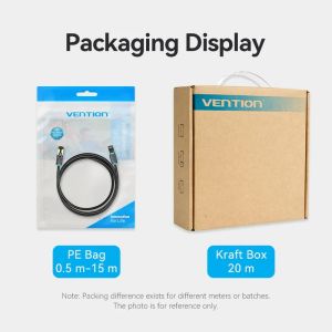 Vention LAN SFTP Cat.8 Patch Cable - 3.0M Black 40Gbps - IKABI