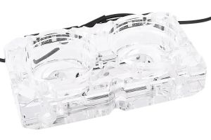 Adapter attachment with internal and external thread Alphacool Eisdecke D5 Dual Acrylic Attachment 3x 1/4"