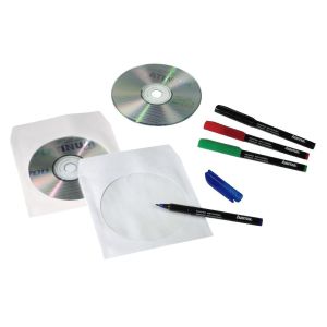 CD/DVD Protective Paper Sleeves, pack of 50 HAMA,white