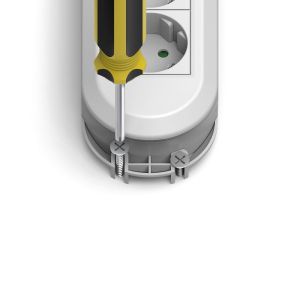 Hama Power Strip, 6-Way, 90° Rotated, Switch, Wall Mounting, 2 m, white