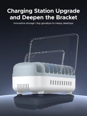 Orico зарядна станция за мобилни устройства Charger Station 220V - 10 x USB 120W white - DUK-10P-EU-WH