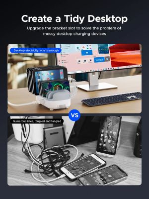 Orico зарядна станция за мобилни устройства Charger Station 220V - 10 x USB 120W white - DUK-10P-EU-WH