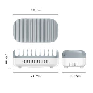 Orico зарядна станция за мобилни устройства Charger Station 220V - 10 x USB 120W white - DUK-10P-EU-WH