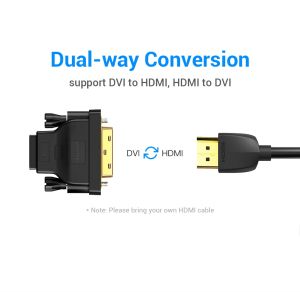 Vention Адаптер Adapter DVI M / HDMI F Gold plated - ECDB0