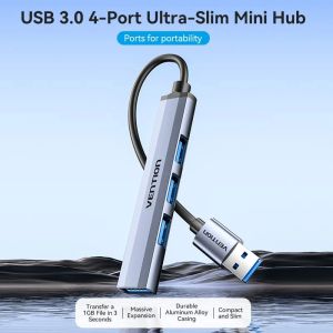 Vention USB3.0 HUB 4 port Aluminium - CKOHB