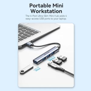 Vention USB3.0 HUB 4 port Aluminium - CKOHB